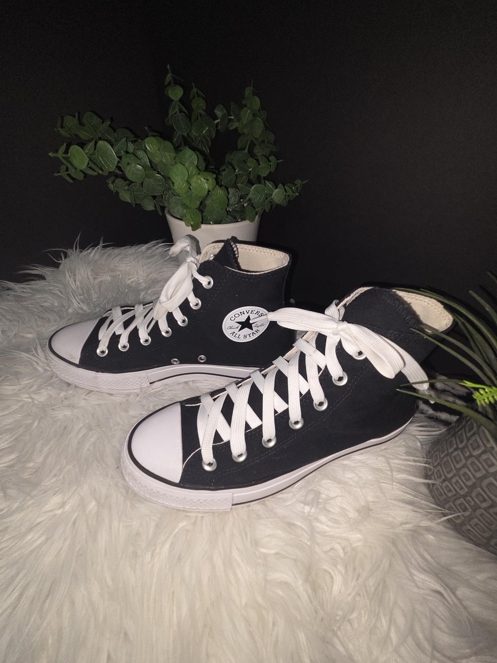 Converse Chuck Taylor All Star Black Platform High Top Sneakers. Size 9 - Picture 6 of 15